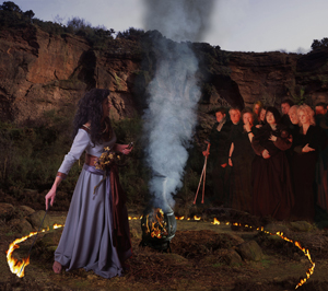 Phil Sayers   The Challenge (after The Magic Circle by J.W.Waterhouse)